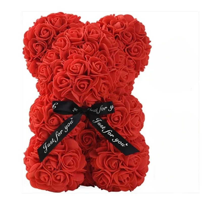 25cm Rose Bear – The Perfect Romantic Gift for Anniversaries, Birthdays & Valentine’s Day