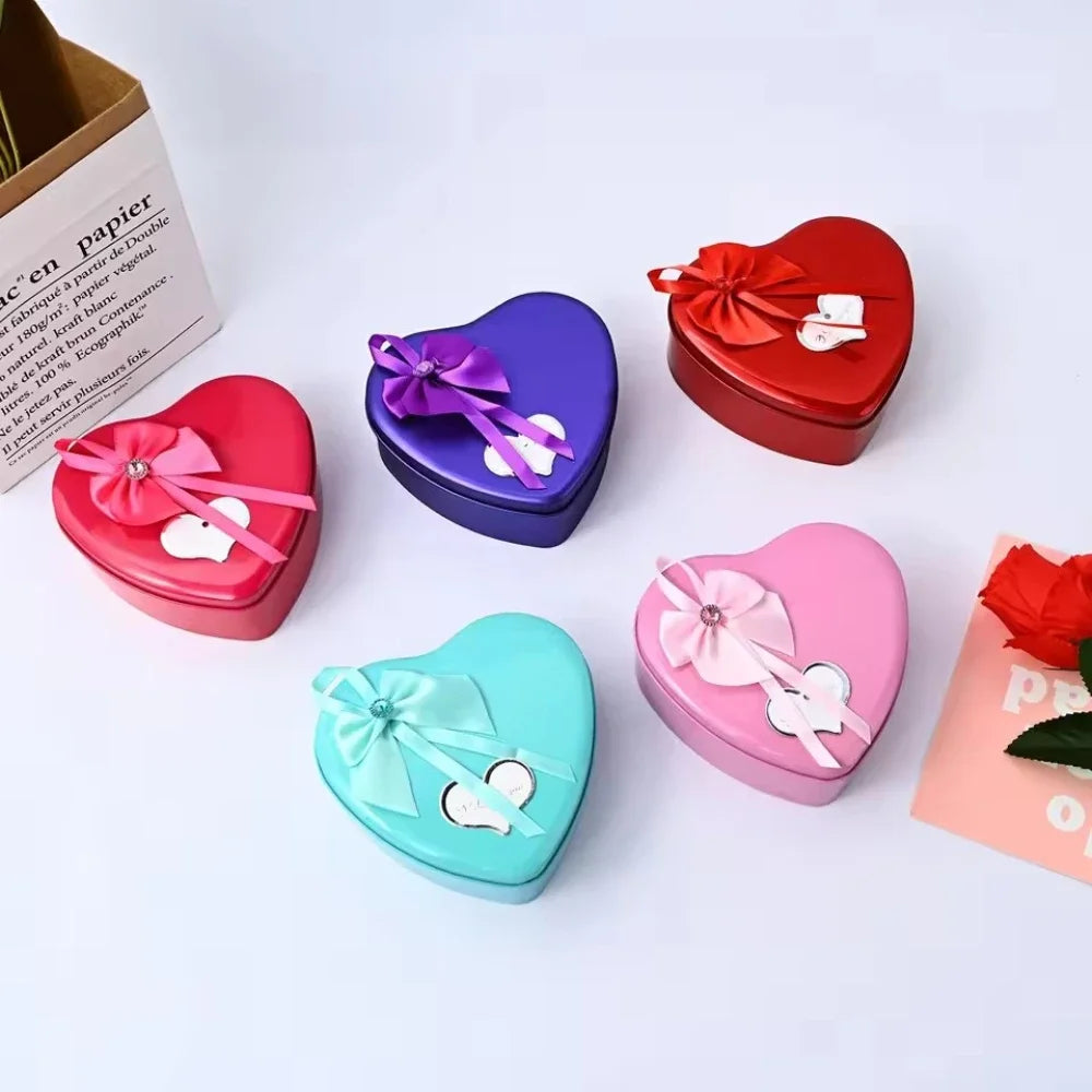 Heart-Shaped Gift Box with Teddy Bear & Faux Roses – A Sweet Surprise for Any Occasion